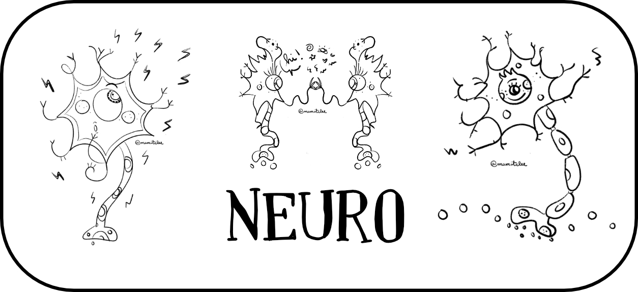 Ilustraciones de neuronas divertidas
